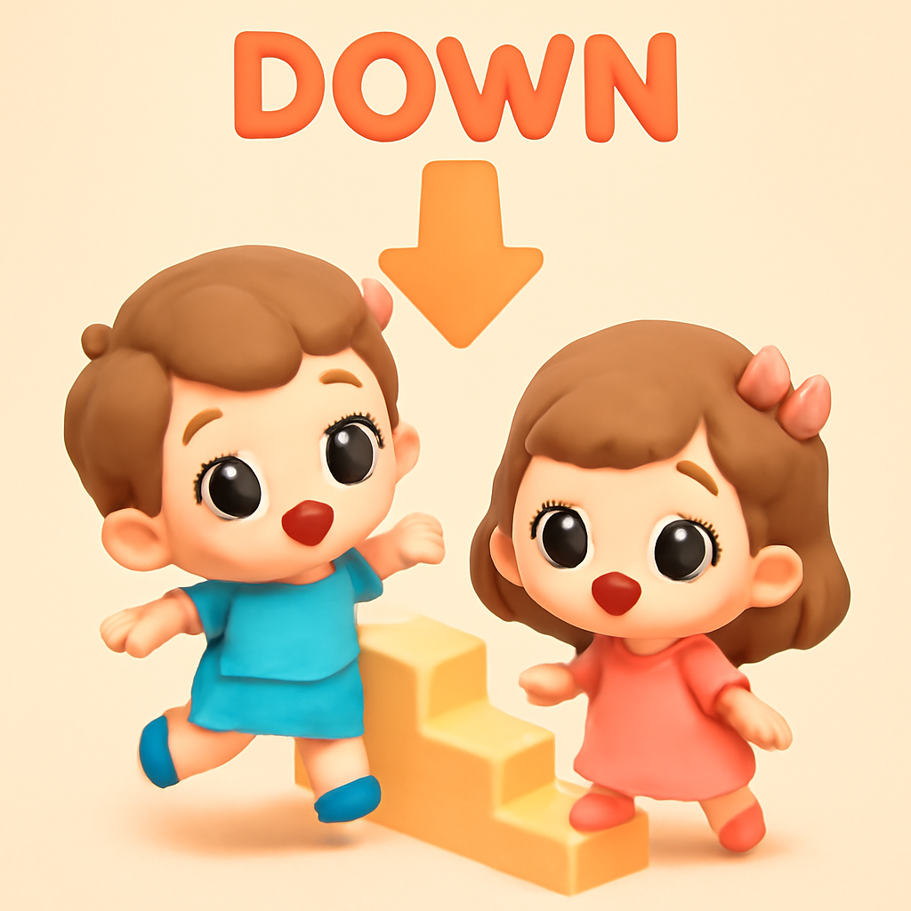 down