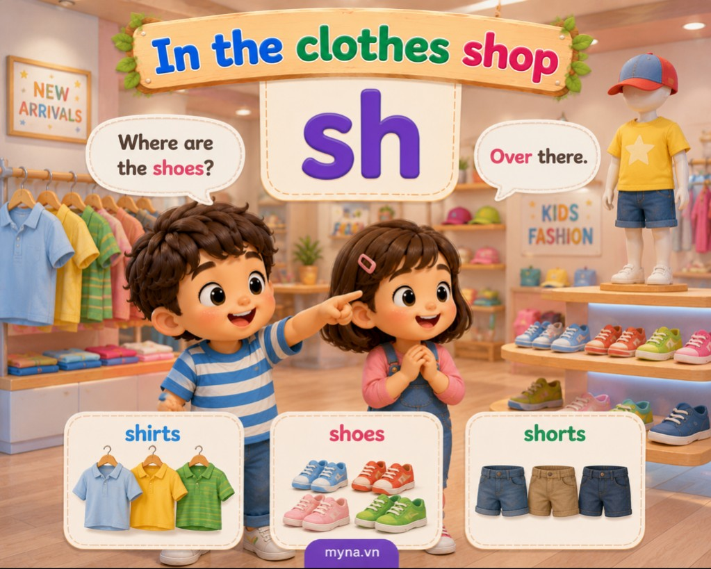 In the clothes shop