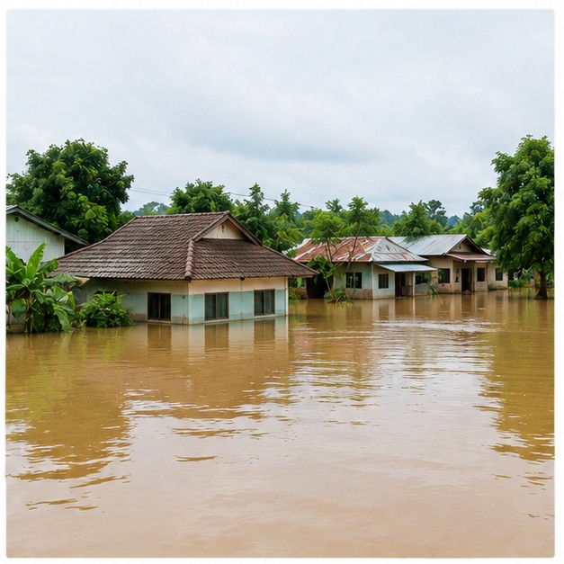 flooded area