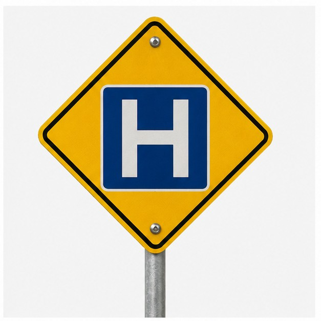 hospital ahead