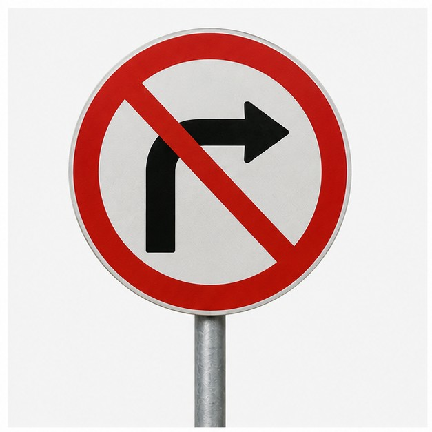 no right turn
