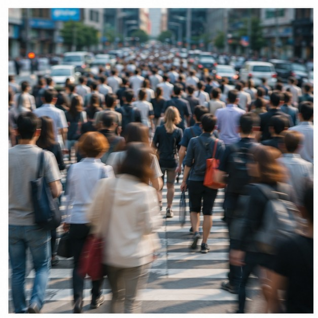 bustling
