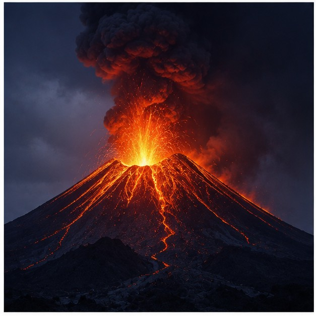 volcanic eruption