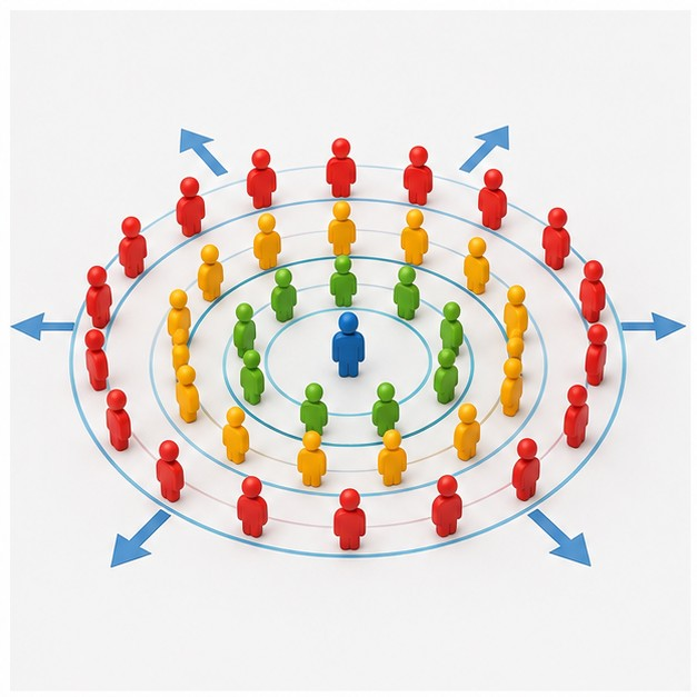 expanding circle