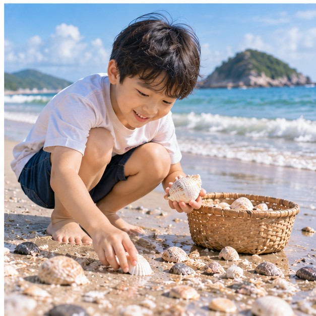 collect seashells