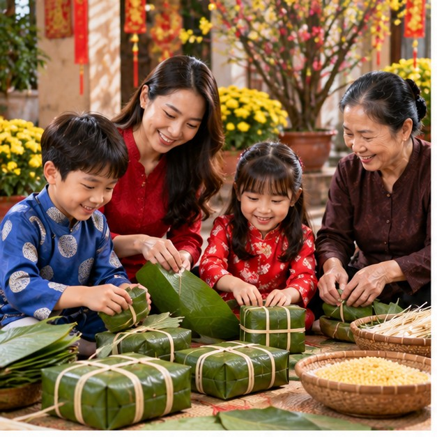 make banh chung