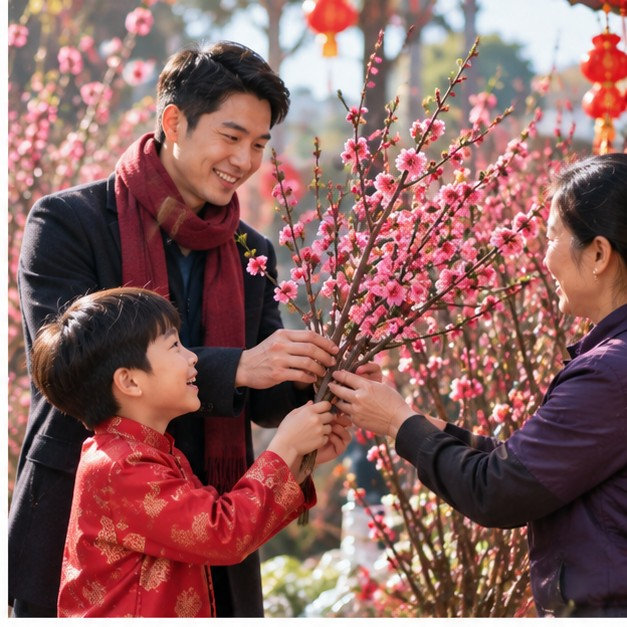 buy a branch of peach blossoms